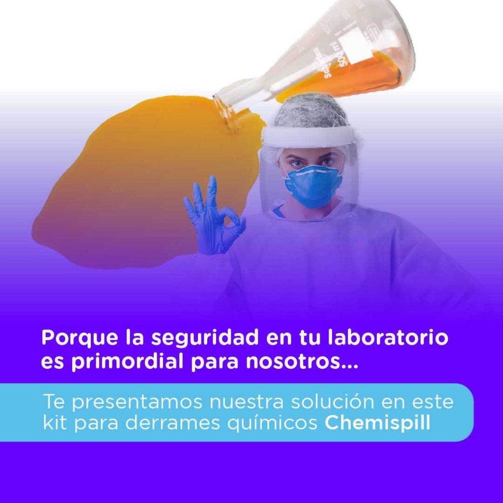 ? La seguridad en tu laboratorio es primordial para nosotros… Presentamos nuestra solución en el kit para derrames químicos chemipill Una solución práctica, versátil y eficiente para controlar los vertidos inesperados dentro de su laboratorio y que representan peligrosidad para la infraestructura y la salud humana.